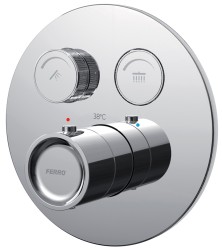 NOVASERVIS - Termostatická pod. batéria s boxom 2 vývody F-Box, chróm (BFBOX)