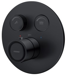 NOVASERVIS - Termostatická pod. batéria s boxom 2 vývody F-Box, čierna (BFBOXBL)
