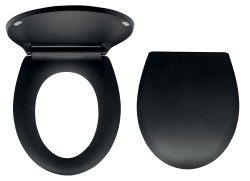 NOVASERVIS - WC sedátko, duroplast čierna mat, pánty tvrdený plast (WC/BLACK)