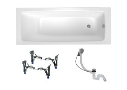 Obdĺžniková vaňa SAT Feel 150x70 cm smaltovaná oceľ ľavá aj pravá SATBVFEEL1507 (SATBVFEEL1507)