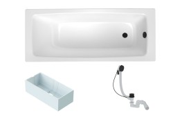 Obdĺžniková vaňa SAT Feel 160x70 cm smaltovaná oceľ ľavá aj pravá SATBVFEEL1604 (SATBVFEEL1604)