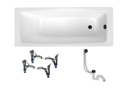 Obdĺžniková vaňa SAT Feel 160x70 cm smaltovaná oceľ ľavá aj pravá SATBVFEEL1606 (SATBVFEEL1606)