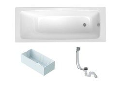 Obdĺžniková vaňa SAT Feel 170x70 cm smaltovaná oceľ ľavá aj pravá SATBVFEEL1701 (SATBVFEEL1701)