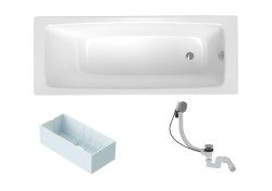 Obdĺžniková vaňa SAT Feel 170x75 cm smaltovaná oceľ ľavá aj pravá SATBVFEEL170753 (SATBVFEEL170753)