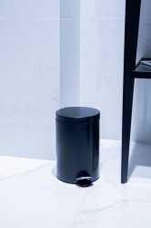 OLSEN SPA - Pedálový odpadkový kôš 3l, kov, čierna farba (KD02031785)
