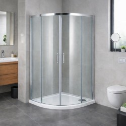 OLSEN SPA - Set kút BARCELONA PLUS + vanička VENETS - FARBA rámu - Chróm / Leštený hliník (ALU), Rozmer A - 90, Rozmer B - 90, Smer zatvárania - Univerzálne Ľavé / Pravé, Výplň - Číre bezpečnostné sklo - 5 / 6 mm (OLBPAL90CCLM)