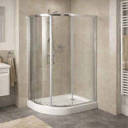 OLSEN SPA - Sprchovací asymetrický kút s vaničkou IBIZA II - Farba rámu zásteny - Hliník chróm, Rozmer A - 120, Rozmer B - 80, Smer zatváranie - Pravé (DX), Výplň - Číre bezpečnostné sklo - 5 mm (OLBIBI212P)