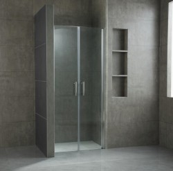 OLSEN SPA - Sprchové dvere VITORIA NEW - FARBA rámu - Hliník leštený, Rozmer A - 110, Smer zatvárania - Univerzálny Ľavé / Pravé, Výplň - Číre bezpečnostné sklo - 6 mm (OLBENW102611CC)