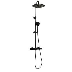 OLSEN SPA - Termostatický nástenný set NAUPLIOS 250 BLACK (BAPG2111A2B)