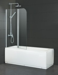 OLSEN SPA - Vaňová zástena ALVOR - Farba rámu zásteny - Hliník chróm, Rozmer A - 100 cm, Smer zatváranie - Univerzálny Ľavé / Pravé, Výplň - Číre bezpečnostné sklo - 5 mm (BCALVO10CC)