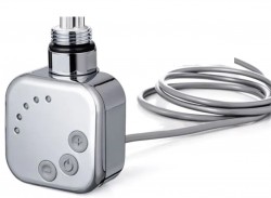 OLSEN SPA - Vykurovacia tyč BURG s termostatom - Farba vykurovacej tyče - Chróm, Typ pripojenia - Rovný kábel, Výkon vykurovacej tyče - 600 W (RDOHT2RK60002)