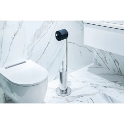 OLSEN SPA - WC kefa + držiak papiera, pochrómovaný kov (KD02071575)
