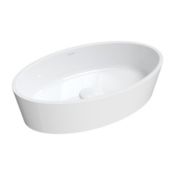 OMNIRES - BARI M+ umývadlo na dosku, 50 x 30 cm biela lesk /BP/ (BARI500UNBP)