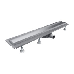 OMNIRES - LOWFIX lineárny sprchový odtok s krycou doskou pre dlažbu, 90 cm srebrny /SL/ (LOWFIX90TSL)