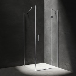 OMNIRES - MANHATTAN obdĺžnikový sprchovací kút s krídlovými dverami, 100 x 90 cm chróm / transparent /CRTR/ (MH1090CRTR)