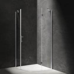 OMNIRES - MANHATTAN sprchovací kút, dvere výklopné, 90 x 90 cm, chróm lesk, sklo transparent (ADF90XLUX-TCRTR)