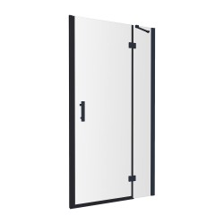 OMNIRES - MANHATTAN sprchové dvere pre bočnú stenu, 100 cm čierna mat / transparent /BLMTR/ (ADC10X-ABLTR)