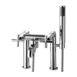 OMNIRES - MODERN vaňa batéria dvojotvorová s dvojdielnym sprchovacím setom, chróm lesklý (C304-HCR)