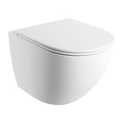 OMNIRES - OTTAWA bezrámové závesné WC so sedátkom, 49x36,5 cm, matná biela (OTTAWAMWBM)