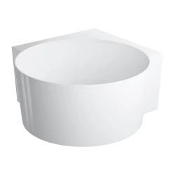 OMNIRES - OVO M+ rohová vaňa kruhová, 120 x 120 cm, biely lesk (OVO120WNBP)