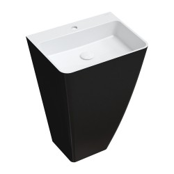 OMNIRES - PARMA M+ umývadlo voľne stojace, 55 x 43 cm biela / čierna lesk /BCP/ (PARMAUWBCP)