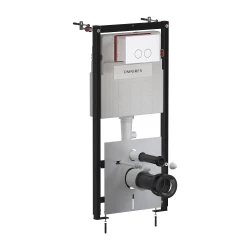 OMNIRES - Sada: StrongFrame, zabudovací rám s ECO splachovačom + minimal tlačidlo spláchnutia, matná biela (STFWCECO1M-RWM)