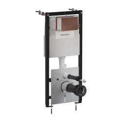 OMNIRES - Set: STRONGFRAME podomietkový rám ECO + STEEL-R45 nerez tlačidlo, antická meď brúsená (STFWCECO1R45-RORB)