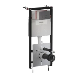 OMNIRES - Set: STRONGFRAME podomietkový rám + STEEL-R45 splachovacie tlačidlo, antracit brúsený (STFWC1R45-RAT)