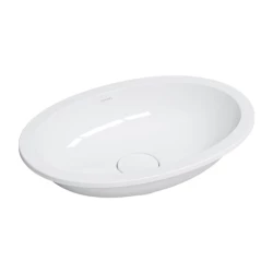 OMNIRES - SHELL M+ umývadlo zapustené do dosky, 48 x 31 cm, lesklá biela (SHELL480UPBP)