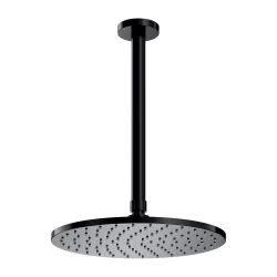 OMNIRES - SLIMLINE dažďová hlavica so stropným ramenom, čierny polomat (WSSET1BL)