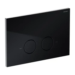 OMNIRES - STEEL-R45 splachovacie tlačidlo z nerezovej ocele, čierny polomat (ST45PS1BL)