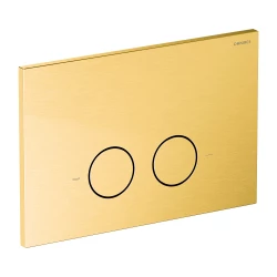 OMNIRES - STEEL-R45 splachovacie tlačidlo z nerezovej ocele, zlato brúsené (ST45PS1GLB)