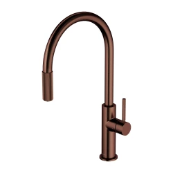 OMNIRES - SWITCH kuchynská batéria s vyberateľnou výtokovou armatúrou pre pripojenie filtračnej sady, antická hnedá (SW9059ORB)