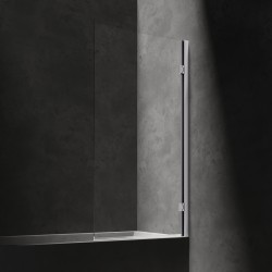 OMNIRES - WATERLOO Jednokrídlová vaňová zástena, 80 cm, chróm lesk, sklo transparent (HMP80XCRTR)