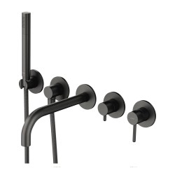 OMNIRES - Y vaňová batéria 5-otvorová podomietková grafit /GR/ Y1237/1GR