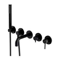 OMNIRES - Y vaňová batéria s 5 otvormi pre podomietkovú inštaláciu, čierna (Y1237-1SBL)