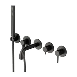 OMNIRES - Y vaňová batéria s 5 otvormi pre podomietkovú inštaláciu, grafitová (Y1237-1SGR)