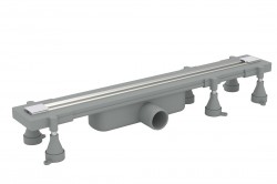 Omp Tea - SUMISURA podlahový žľab s roštom z nerezové oceli, L-450-1230, DN50 (983.401.8)