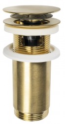 Omp Tea - Umyvadlová výpust 5/4“, click-clack, veľká zátka, max 80, zlato mat (7533.370.5.36)