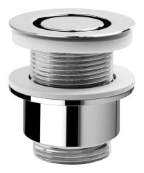 Omp Tea - Umyvadlová výpust 5/4“, neuzavíratelná, design zátka, 30-45, chrom (147.545.5)