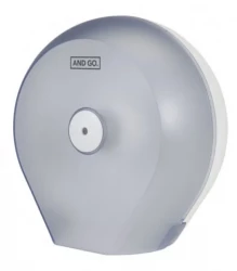 Ostatní - AND GO Zásobník na toaletný papier Midi D2S priehľadná / biela 40013010 (40013010)