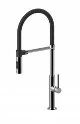 PAFFONI - Chef Drezová batéria s flexibilným ramenom, chróm/matná čierna (CH179CRNO)
