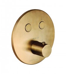 PAFFONI - Compact Box Termostatická batéria pod omietku, pre 2 spotrebiče, kefovaná zlatá (CPT018HGSP)