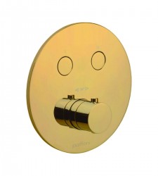 PAFFONI - Compact Box Termostatická batéria pod omietku, pre 2 spotrebiče, zlatá (CPT018HG)