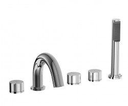 PAFFONI - Jo Batéria na okraj vane, 5-otvorová inštalácia, s telesom, chróm (JO044CR)