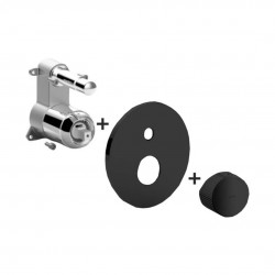 PAFFONI - Jo Batéria pod omietku pre 2 spotrebiče, matná čierna (JOBOX015NO/M)