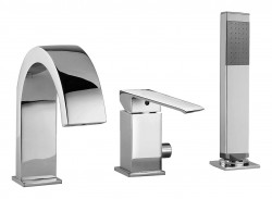 PAFFONI - Level Batéria na okraj vane, 3-otvorová inštalácia, chróm (LES040CR)