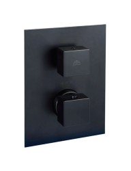 PAFFONI - Level Termostatická sprchová batéria pod omietku s telesom, 2 výstupy, matná čierna (LEQ518NO/M)