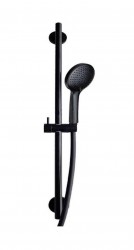 PAFFONI - Life Ginevra Set sprchovej hlavice, tyče a hadice, 3 prúdy, matná čierna (ZSAL146NO)