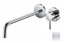 PAFFONI - Light Umývadlová batéria pod omietku s telesom, 2-otvorová inštalácia, biela mat (LIG007BO70)